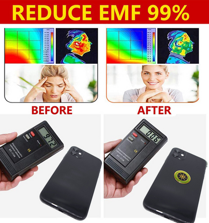 Quantum Anti Radiation Shield 5G EMF Protection - Phones Laptops - 12 Stickers